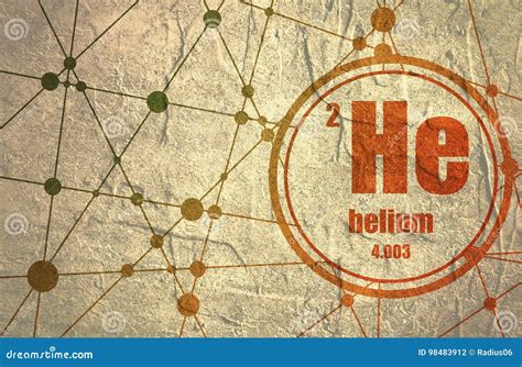 Helium chemical element. stock illustration. Illustration of flat - 98483912