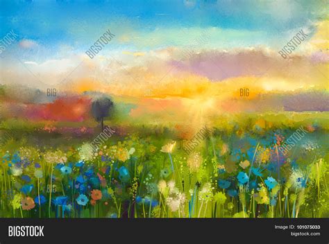 Oil Painting Sunset Image & Photo (Free Trial) | Bigstock