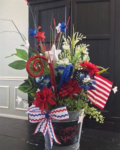 Memorial Day arrangement patriotic decor Independence Day | Etsy | Patriotic centerpieces ...