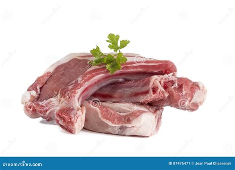 Raw lamb chops stock image. Image of rawmeat, isolated - 87476471