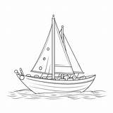 Yacht coloring page – Coloring Corner sketch template