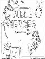Bible Heroes Coloring Page  Ministry To Children sketch template