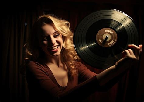 Premium AI Image | A selfportrait of a person holding their favorite vinyl record capturing ...