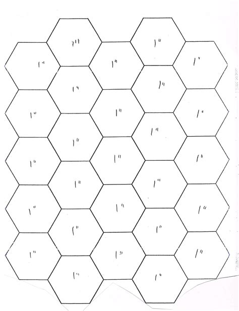 Hexagon Template Printable - Printable Templates