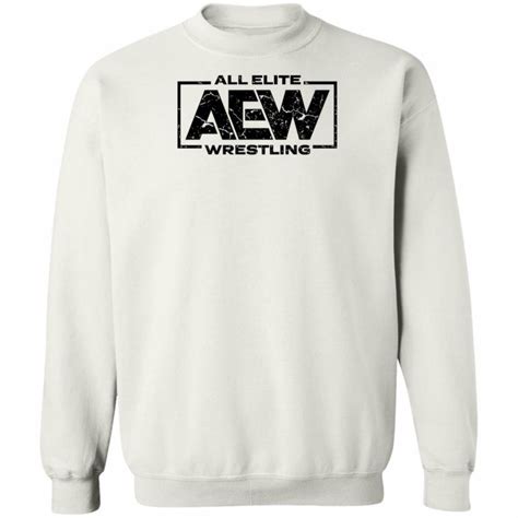 Aew Live Merch Aew Black Logo Grey Shirt - Spoias