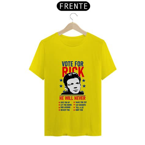 T-SHIRT QUALITY Camiseta Rick Astley - Never Gonna Give You Up R$69,90 em moodwave