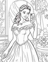 Princess Coloring Prinzessin Pages Kleurplaat Princesse Prinses  sketch template