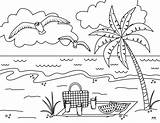 Beach Coloring Pages  25 FREE Printabulls sketch template