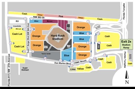 Hard Rock Stadium Parking Lots Tickets, Seating Charts and Schedule in ...