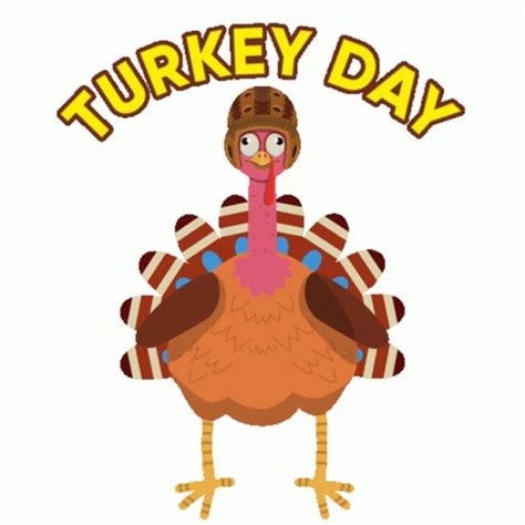 Gobble Gobble Turkey And Football Sticker - Gobble Gobble Turkey And Football Turkey Time ...