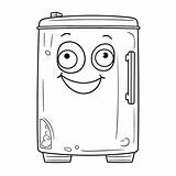 Fridge Refrigerator Coloring Pages Template Fridges Sketch  sketch template