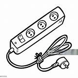 Coloring Book For Kids Power Extension Cord Stock Illustration  sketch template