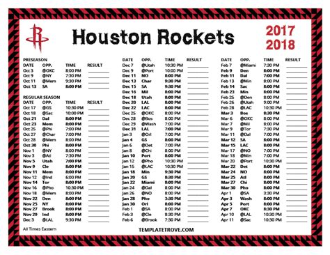 Houston Rockets 2024 2024 Schedule Printable - Astra Milzie