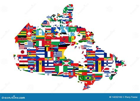 Multicultural Canadian Map Stock Photography - Image: 14232102