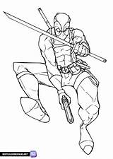 Deadpool comics coloring Page  Free Printable Pages sketch template