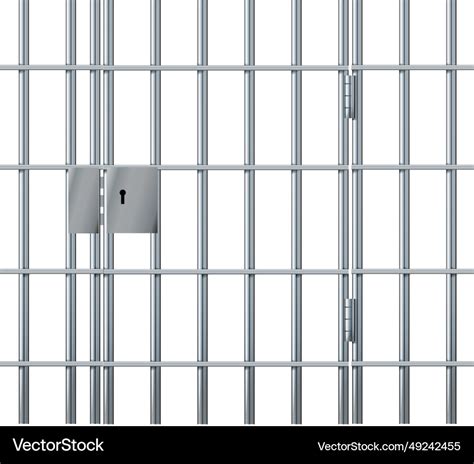 Realistic prison metal bars fence jail Royalty Free Vector