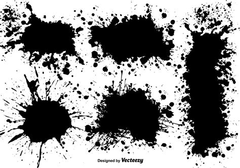 Vector Set Of Black Splatters 127276 Vector Art at Vecteezy