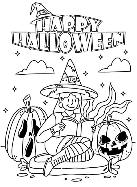 64 Happy Halloween Coloring Pages - ColoringPagesOnly.com