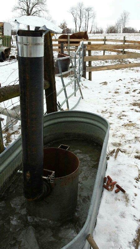 Wood fired stock tank heater for horses | Fire stock, Stock tank heater ...