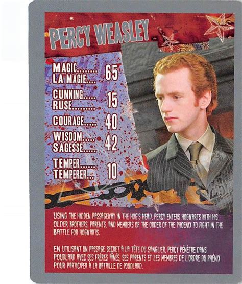 Percy Weasley trading game card Chris Rankin Harry Potter Deathly Hallows Part 2 Size 3x5 inches ...