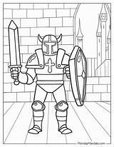 Medieval Knight Coloring Pages sketch template
