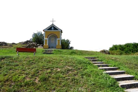 Sunset Landscape Of Czech Chapel In Wine Region, Rural, Travel ...