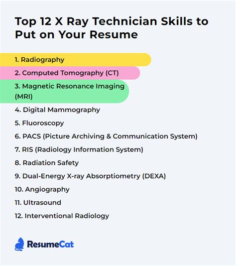 Top 12 X Ray Technician Skills to Put on Your Resume