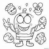 Cheerful Spongebob With Easter Eggs Coloring Page 46013 36886 sketch template