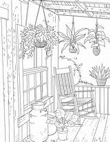 Country House Printable Adult Coloring Page From Manila Shine coloring  sketch template