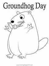Groundhog Day Coloring Page For Kids  Free Printable sketch template