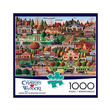 Buffalo Games Charles Wysocki - Labor Day in Bungalowville: 1000 Pcs