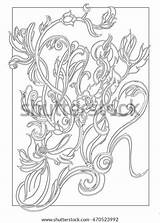 Vector Illustration Coloring Book Fabric Stock Royalty Free  sketch template