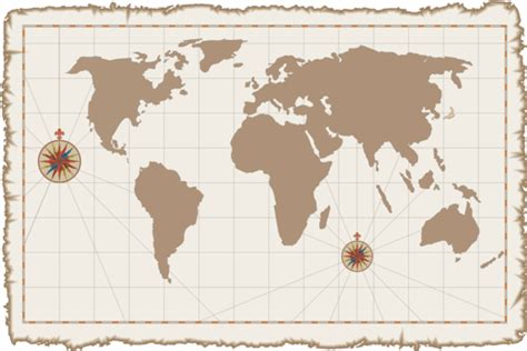 Old World Map On Parchment Coastline Geography Vector Vector, Coastline, Geography, Vector PNG ...