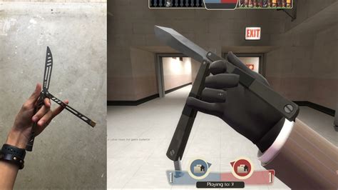 TF2 Butterfly Knife Inspect IRL - YouTube