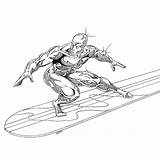 Printable coloring Pages  Silver Surfer Superheroes surfer sketch template