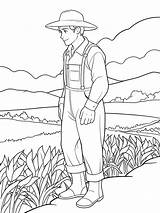 Coloring Pages For Kids Farm Fun With A Cartoon Farmer  sketch template