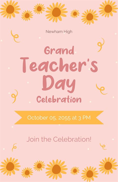 Teacher's Day Quote Poster Template in PSD, Illustrator, Word, Publisher - Download | Template.net