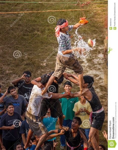 Janmashtami Celebration, Matki Fod Editorial Stock Image - Image of ...