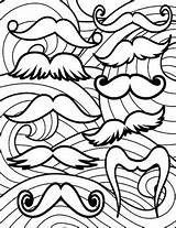 Mustache Coloring Pages For Kids sketch template