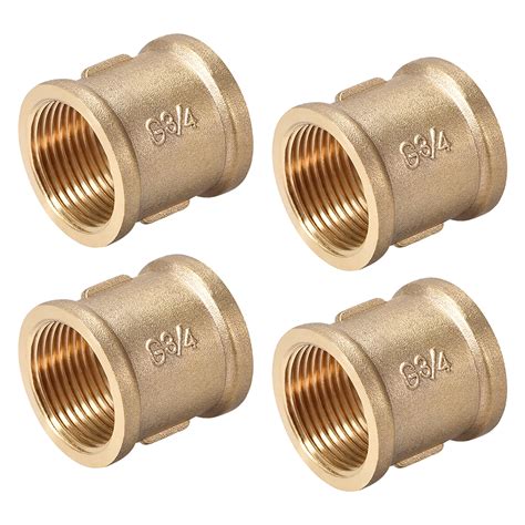 Brass Cast Pipe Fittings Coupling 3/4 x 3/4 G Female Thread Gold Tone 4 pcs - Walmart.com