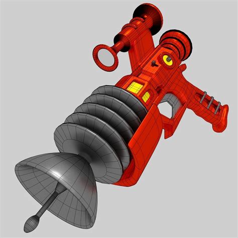 Retrofuturistic Raygun 3D Model .obj .3ds .fbx .c4d .blend .dae - CGTrader.com