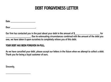 Debt Forgiveness Letter | How to Write (6 Best Samples)