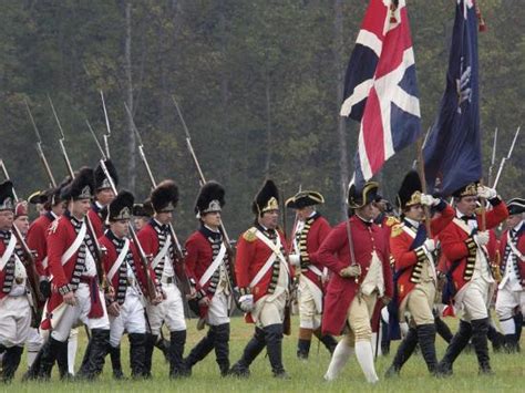 'British Army Takes the Field in a Reenactment of the Surrender at Yorktown Battlefield ...