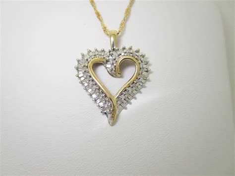 womens diamond heart necklace, diamond necklace, diamond necklace ...
