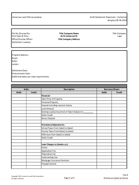 Form Fillable Settlement Sheet Pathfinder - Printable Forms Free Online