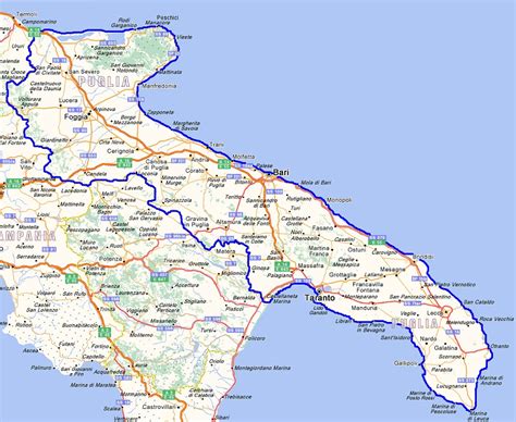 Mappa Della Puglia Dettagliata | Images and Photos finder