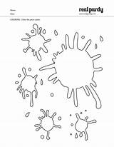 Paint Splat Coloring Page Pages sketch template