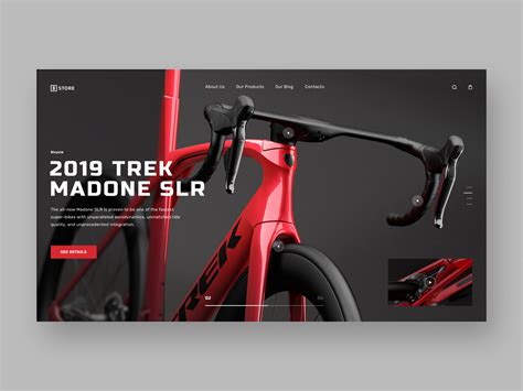 Bike Store - website concept | Web design inspiration, Web layout design, Web design