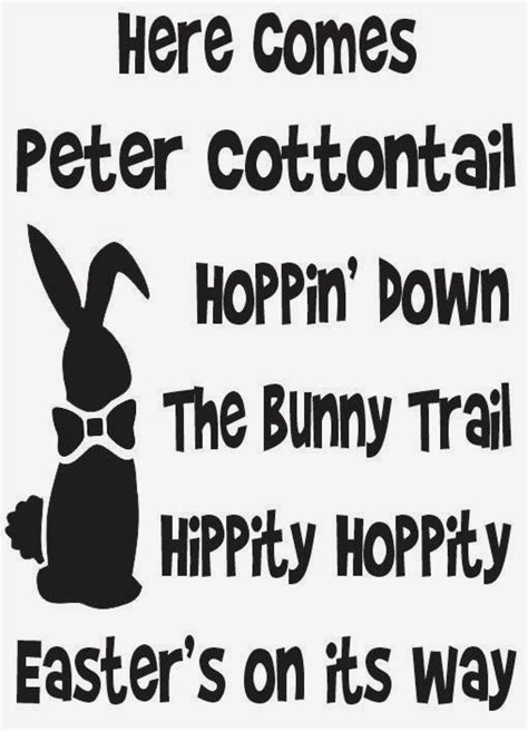 Here Comes Peter Cottontail Lyrics Printable