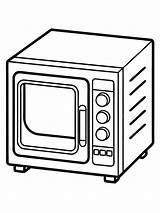 Microwave oven colouring book Pages For Children And Adults With Vector  sketch template